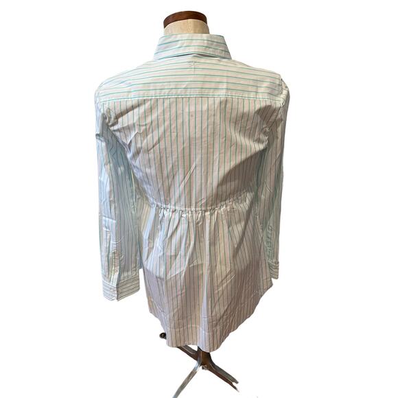 Tyler Boe White and Green Striped Button Down Shirt - Picture 4 of 8